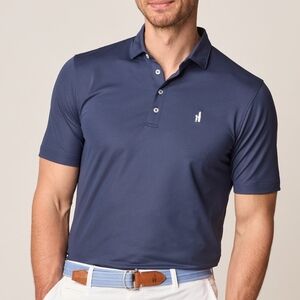 Johnnie-O Performance Mesh Golf Polo Shirt Fairway In Wake Blue Size: XL